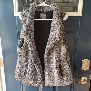 Natural Reflections Charcoal Sherpa Vest
